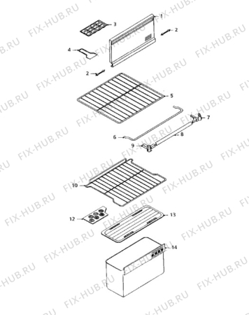 Взрыв-схема холодильника Tricity Bendix CPD83W - Схема узла Furniture